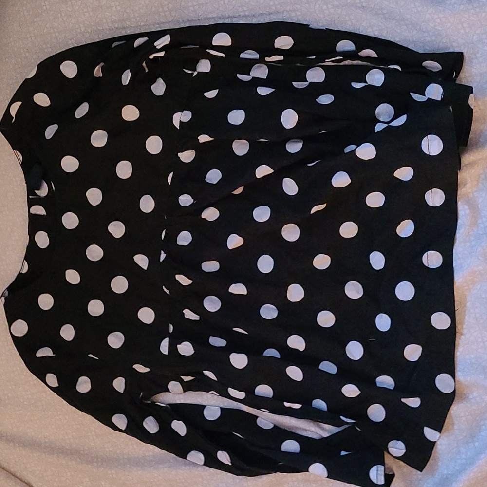 Gap Black with White Polka Dot Top